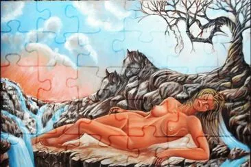 Opere di pittura e scultura dell 'Artista palermitano Tony Alonzo jigsaw puzzle