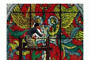  "Repairing Stained Glass  "- April 16, 1960