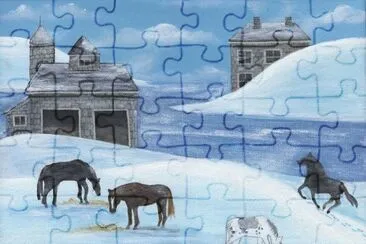 Horses in Snow