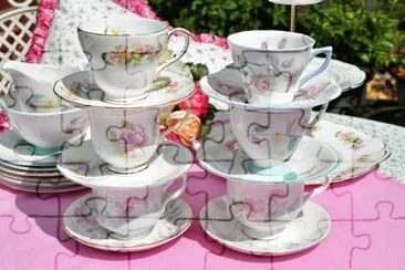 Pastel Floral Tea Cups