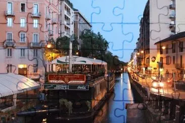 naviglio di milano jigsaw puzzle