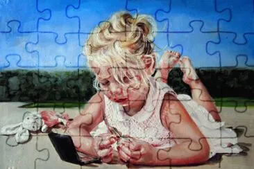 12. NiÃ±a. Pintura de Carmen Mansilla jigsaw puzzle