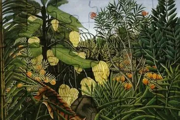 48. Paisaje. Pintura de Henry Rosseau jigsaw puzzle