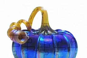 Hand Blown Glass Pumpkin