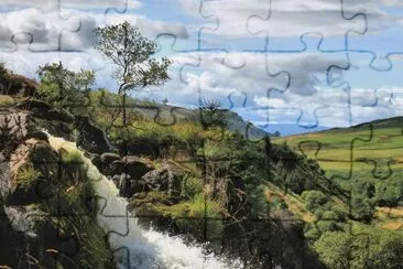 Waterfall Fintry Scotland jigsaw puzzle