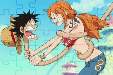 פאזל של Nami y Luffy