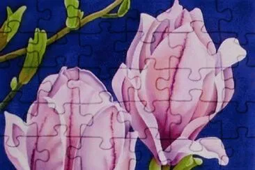 Painted Magnolia jigsaw puzzle