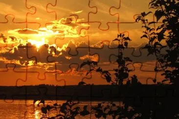 Another beautiful sunset on the river jigsaw puzzle