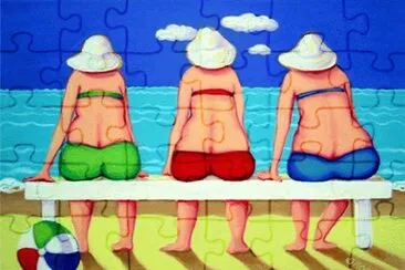 Funny Beach Woman jigsaw puzzle