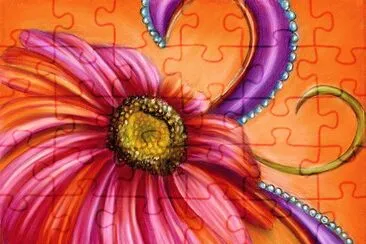 The Paisley Gerbera jigsaw puzzle