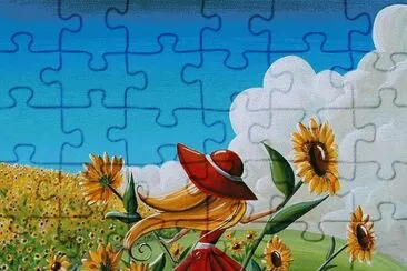 Between the Sunflowers jigsaw puzzle