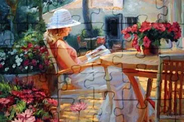 Lectura - pintura oleo