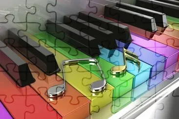 Piano arco iris jigsaw puzzle