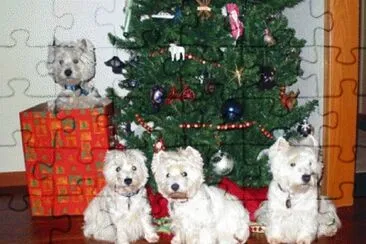 christmas westies jigsaw puzzle