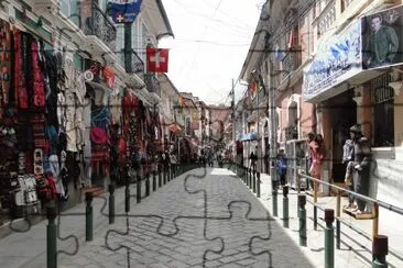 Calle de Las Brujas, La paz, Bolivia jigsaw puzzle