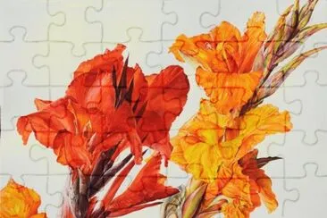 Red and Yellow Cannas jigsaw puzzle