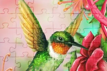 Hummingbird Paint jigsaw puzzle