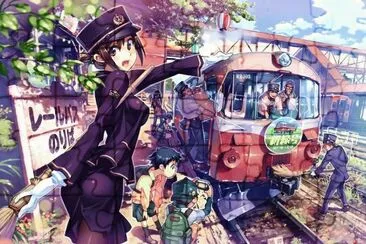 פאזל של Chica animÃ© en estaciÃ³n de tren