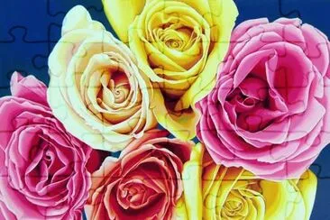 Six Roses jigsaw puzzle