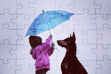 NiÃ±a y perro jigsaw puzzle