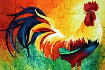 Rooster jigsaw puzzle