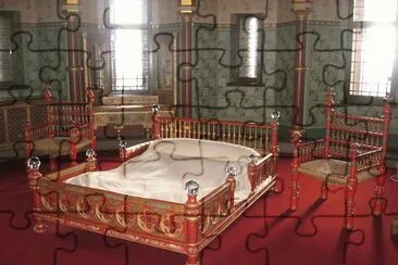 Lady Bute 's Bedroom, Castell Coch jigsaw puzzle