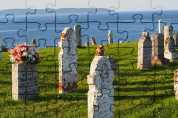 Graveyard in PercÃ©, Quebec