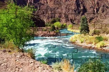 פאזל של RÃ­o Atuel. Mendoza. Argentina