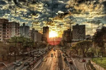 São Paulo - SP -  Vista do Vd da Liberdade jigsaw puzzle