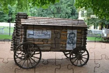 פאזל של Lincoln campaign float