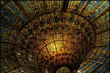 Stained glass skylight, Palau de la MÃºsica Catalan