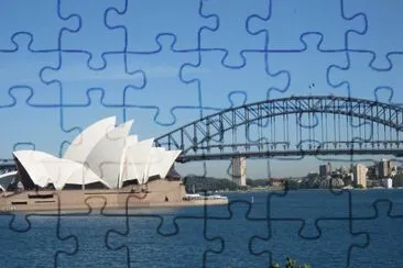 Sydney opera house and bridge jigsaw puzzle