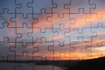 Sunset near Newcastle jigsaw puzzle