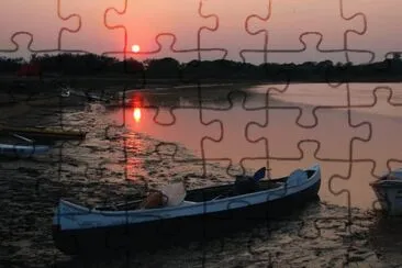 Atardecer en el RÃ­o Bermejo. Chaco. Argentina jigsaw puzzle