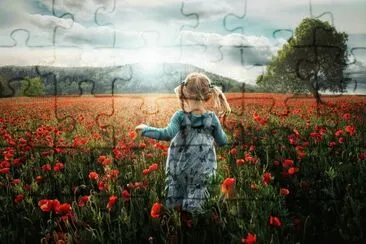 Girl in Field jigsaw puzzle