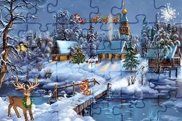 paisaje de navidad jigsaw puzzle