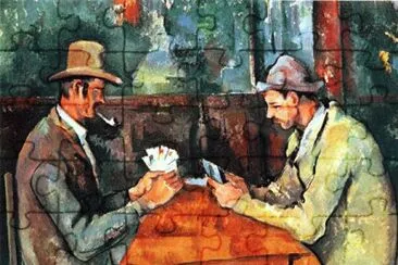 Los jugadores de naipes, 1892 - Paul CÃ©zanne jigsaw puzzle