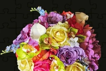 Bouquet  Roses - Orchids and Callas