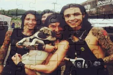 BVB with a dog