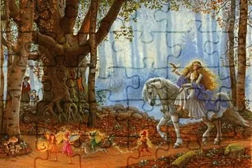 Fadas, duendes e ninfas. jigsaw puzzle