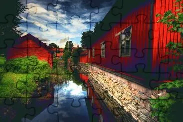 red houses jigsaw puzzle