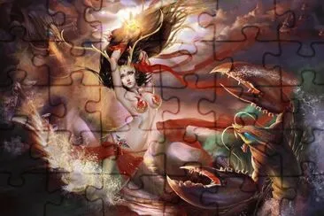 Fadas, bruxas e ninfas. jigsaw puzzle