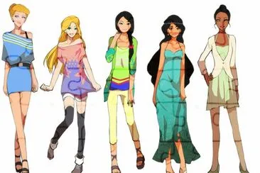 פאזל של Cinderella Rapunzel Mulan Jasmine Tiana