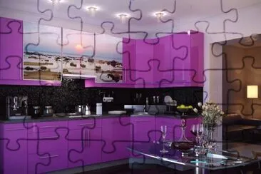 Modern Purple Kitchen-Awesome!