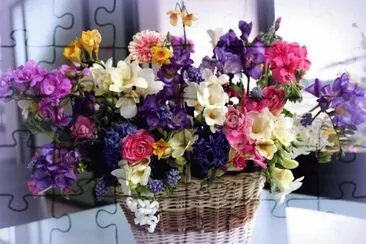 Gorgeous Basket of Silk Flowers