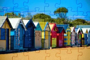 Bathing Boxes at Brighton Beach