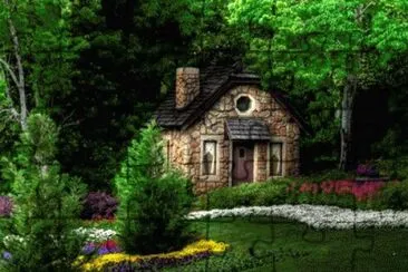 Quaint Fairy Tale Cottage jigsaw puzzle