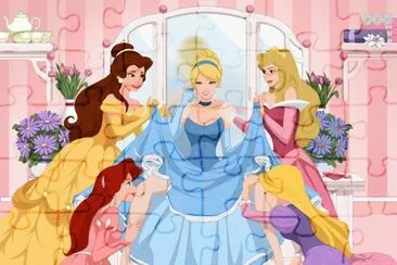 Belle Ariel Cinderella Aurora Rapunzel jigsaw puzzle