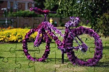 Purple Floral Garden Bike