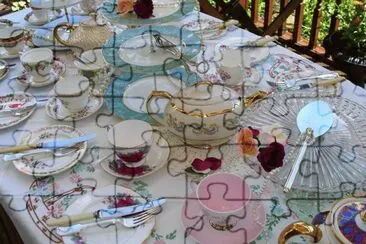 Vintage Tea Party Table jigsaw puzzle